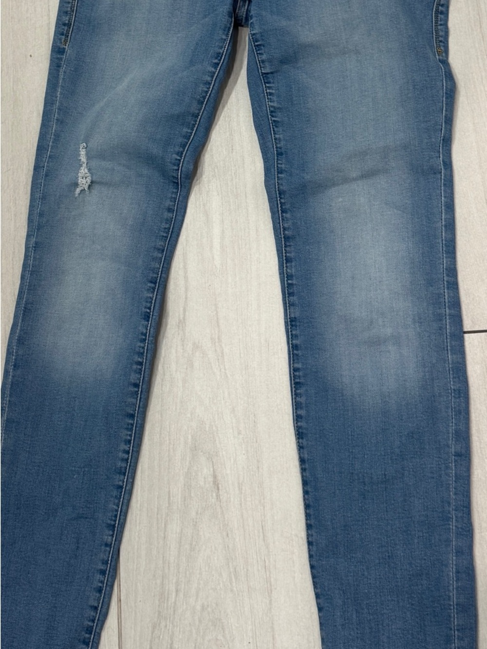 Rock & Republic Slim Fit Distressed Skinny Jeans - Medium Blue